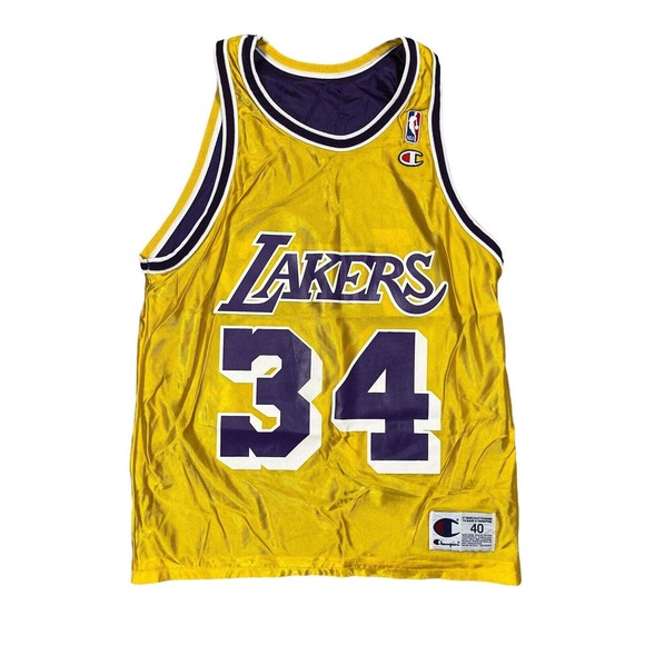 Champion Other - Champion LA Lakers Shaquille O'Neal Reversible #34 Mens Jersey Tank Size 40 VTG